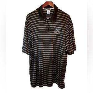 Jay Buckley’s Baseball Black Polo Striped Shirt